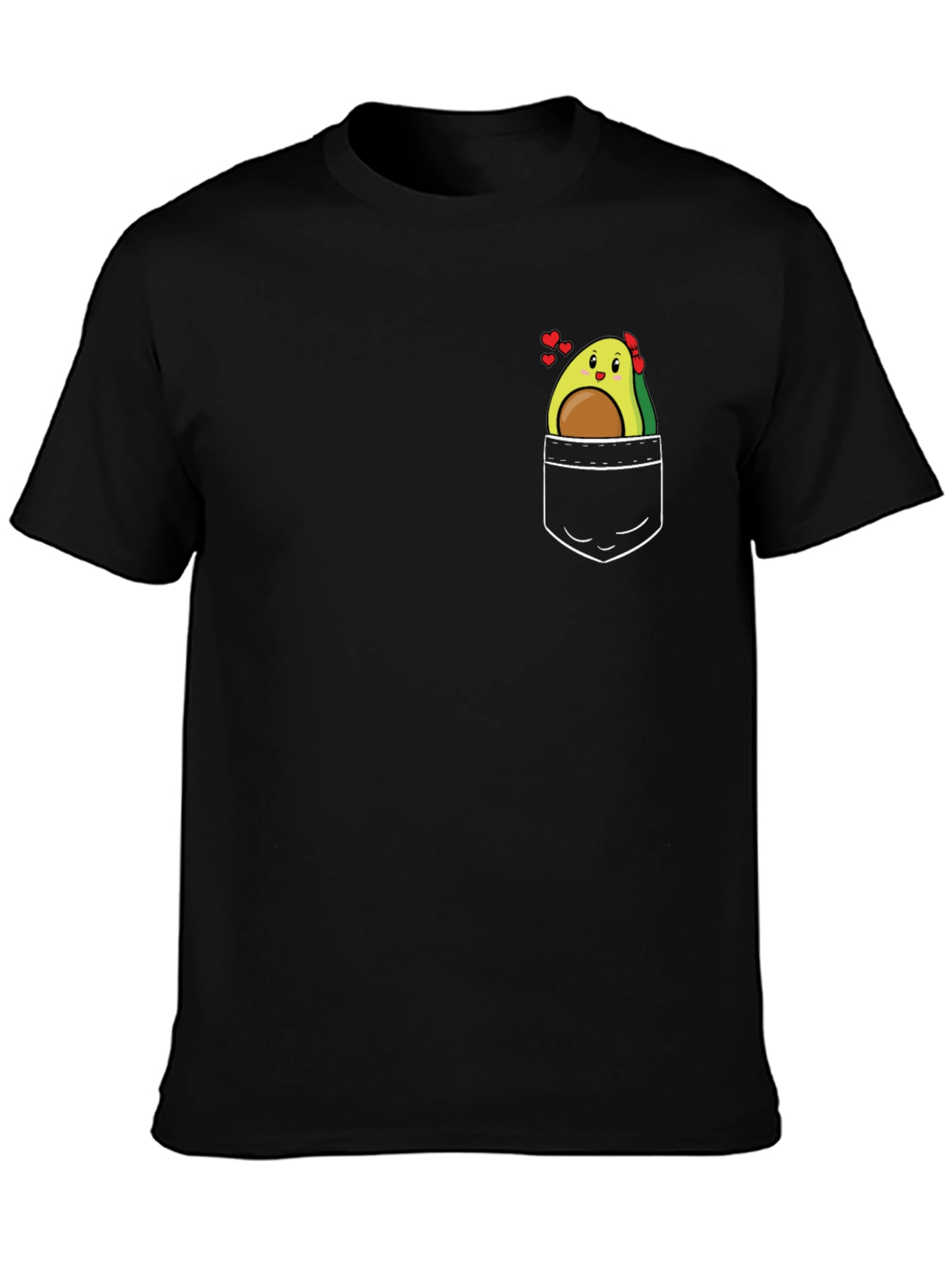 Avocado Pocket Graphic Tee - Cute Unisex T-Shirt