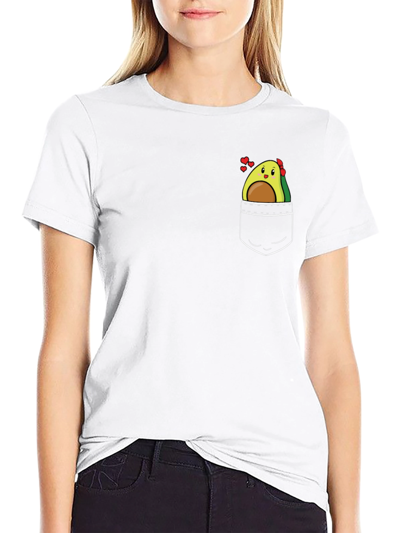 Avocado Pocket Graphic Tee - Cute Unisex T-Shirt