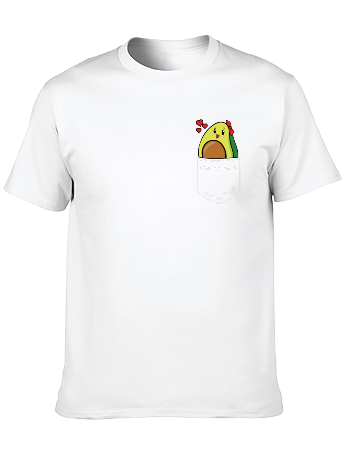 Avocado Pocket Graphic Tee - Cute Unisex T-Shirt