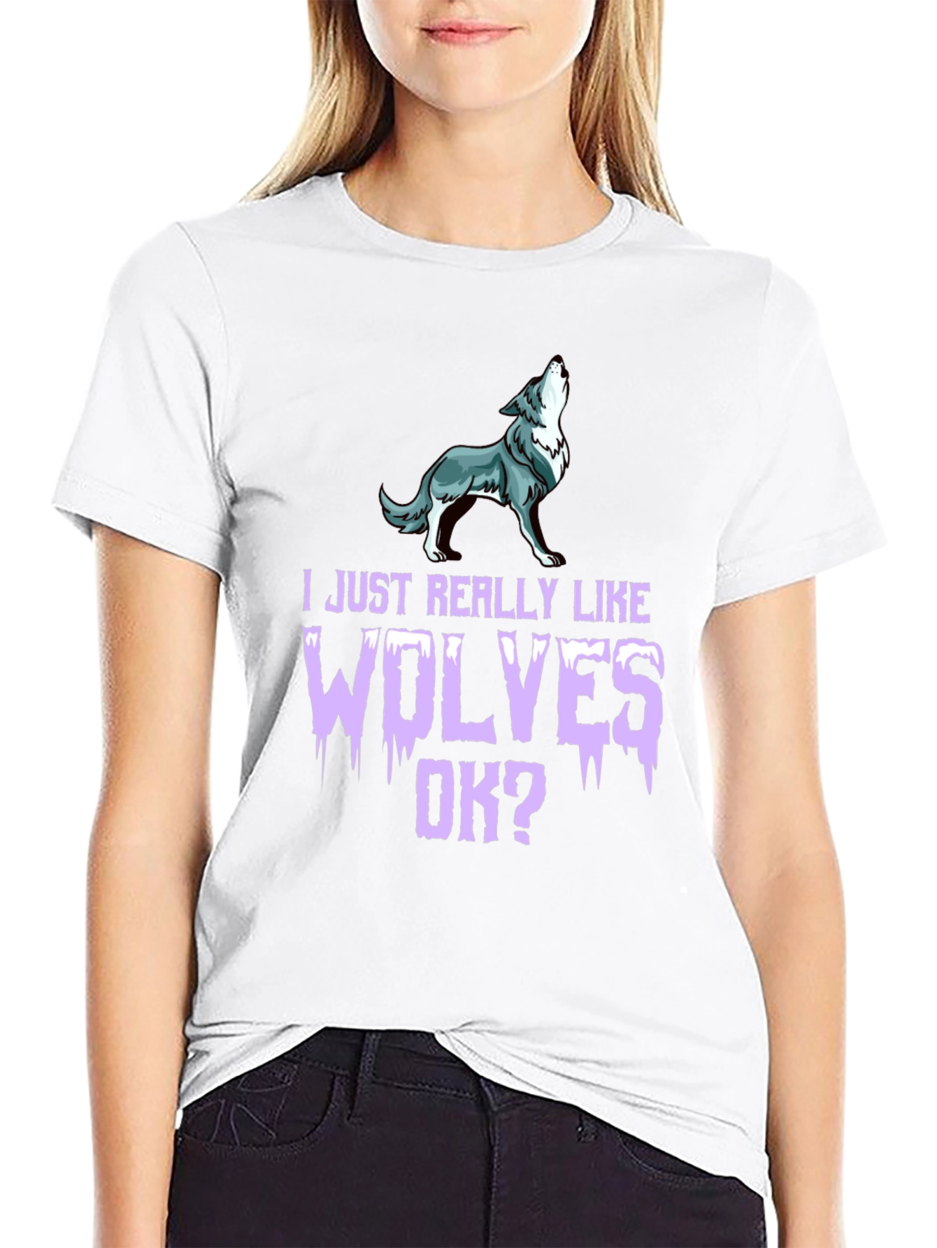 I Just Really Like Wolves OK? Graphic Tee