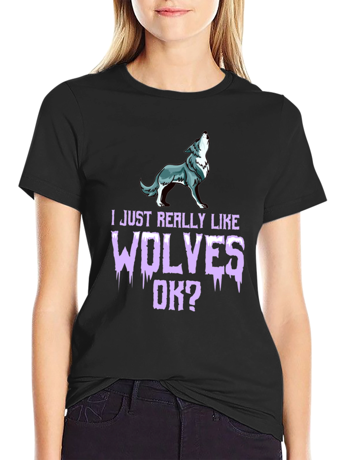 I Just Really Like Wolves OK? Graphic Tee