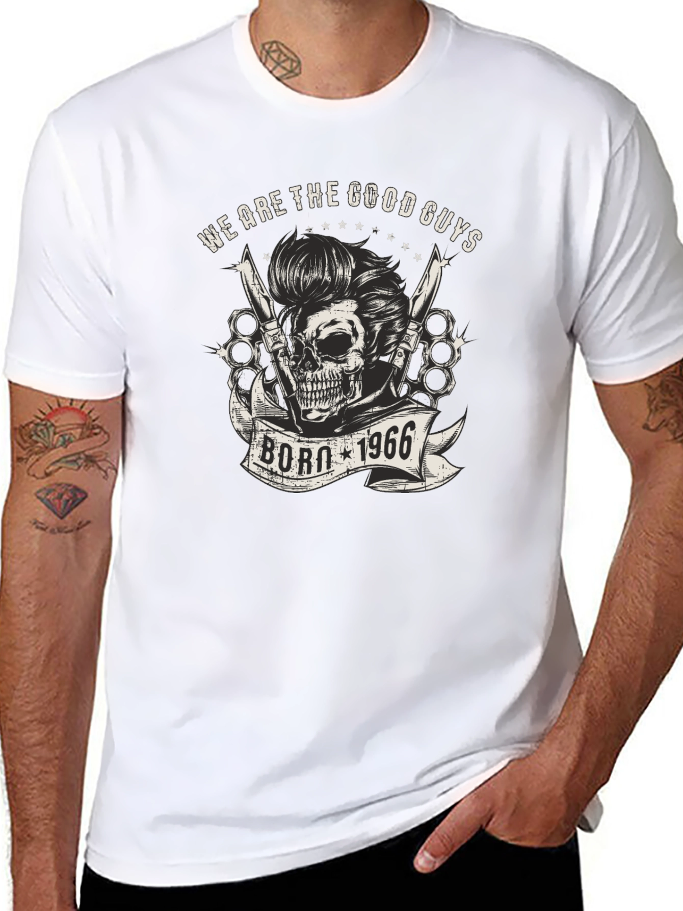 Born 1966 Skull Graphic T-Shirt