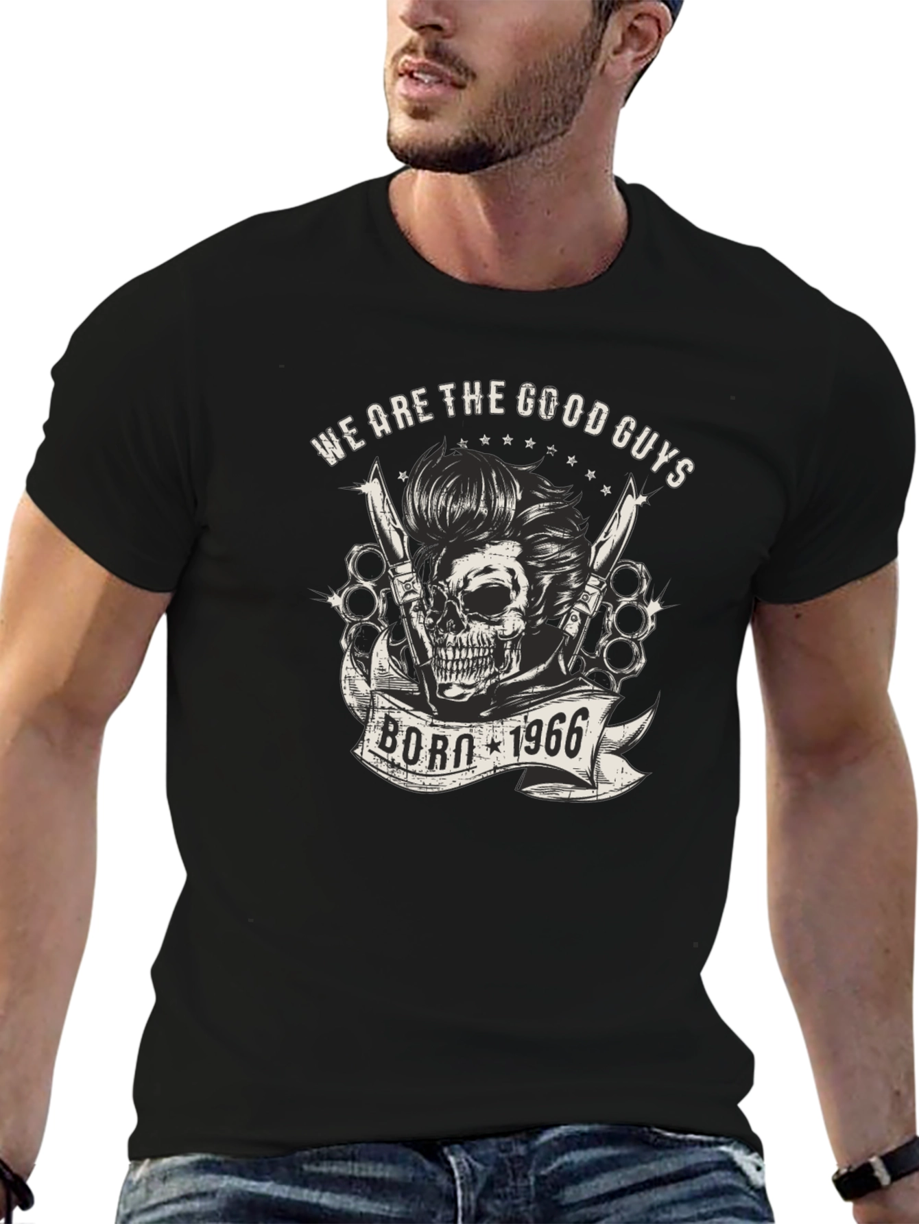 Born 1966 Skull Graphic T-Shirt