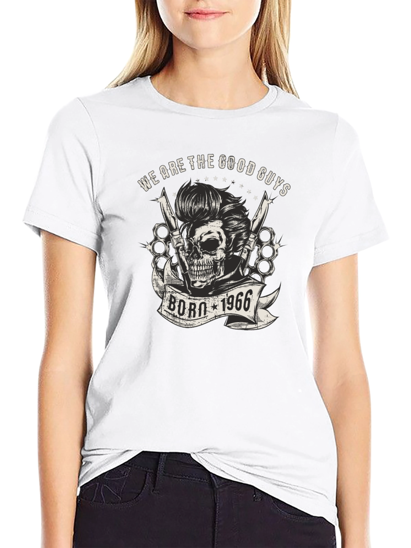 Born 1966 Skull Graphic T-Shirt