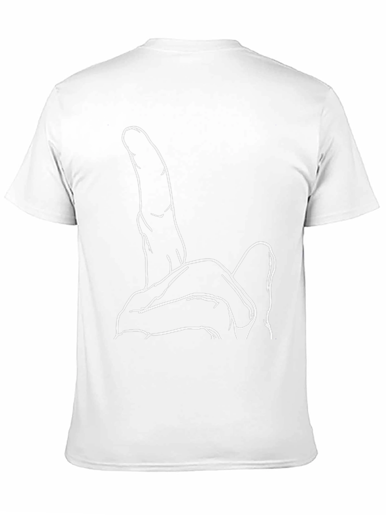 Graphic Tee: Hand Gesture Black Cotton T-Shirt