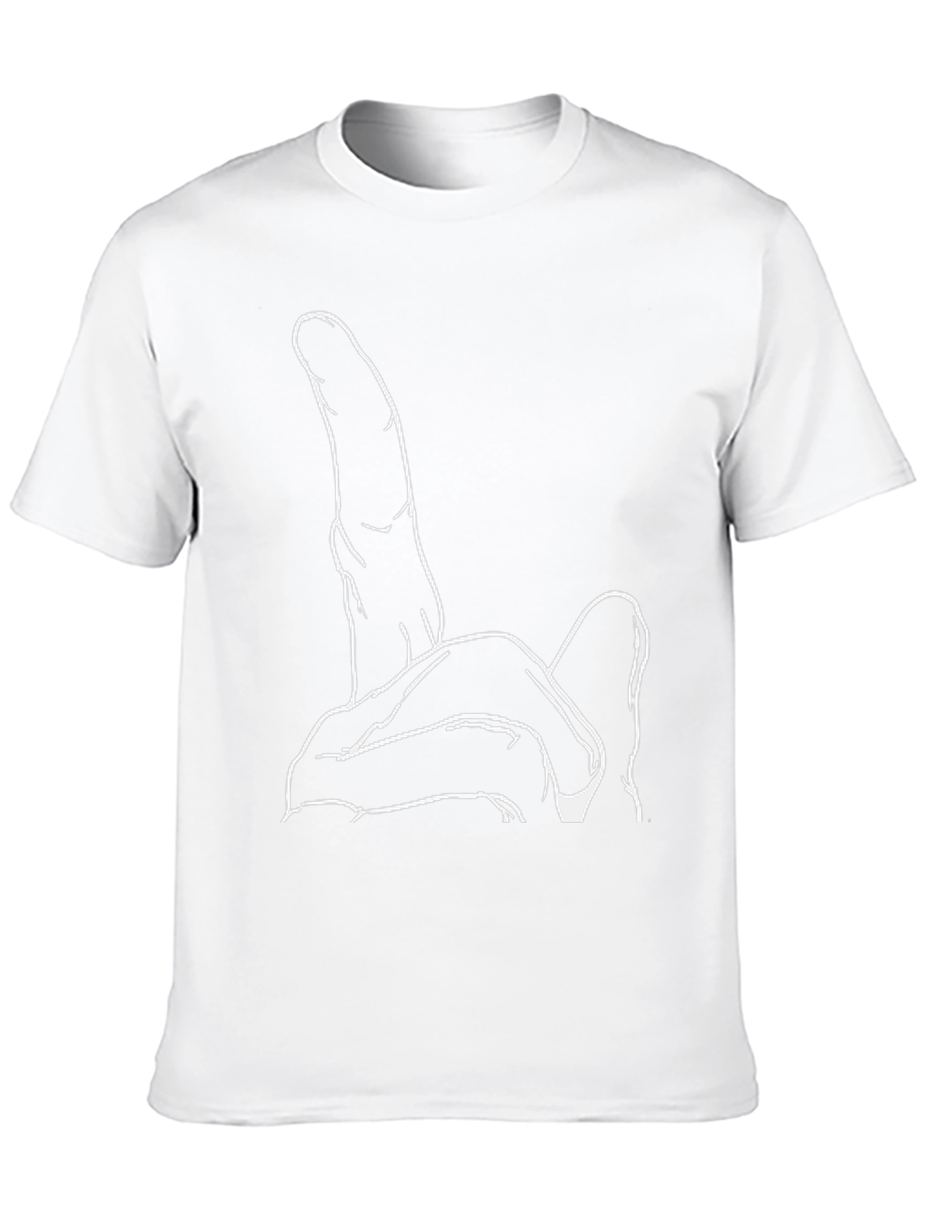 Graphic Tee: Hand Gesture Black Cotton T-Shirt
