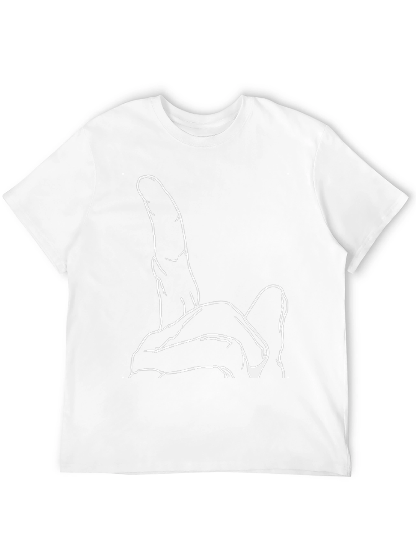 Graphic Tee: Hand Gesture Black Cotton T-Shirt