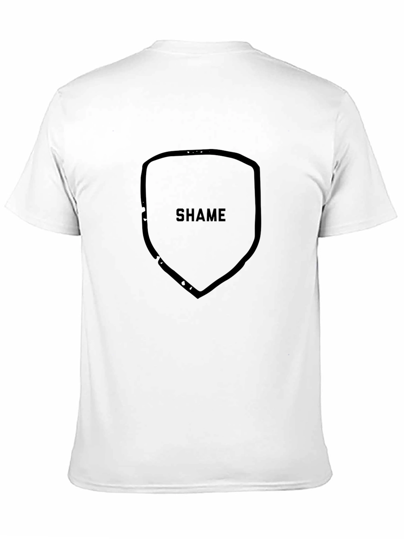 Shame Shield Black T-Shirt - Bold Graphic Tee