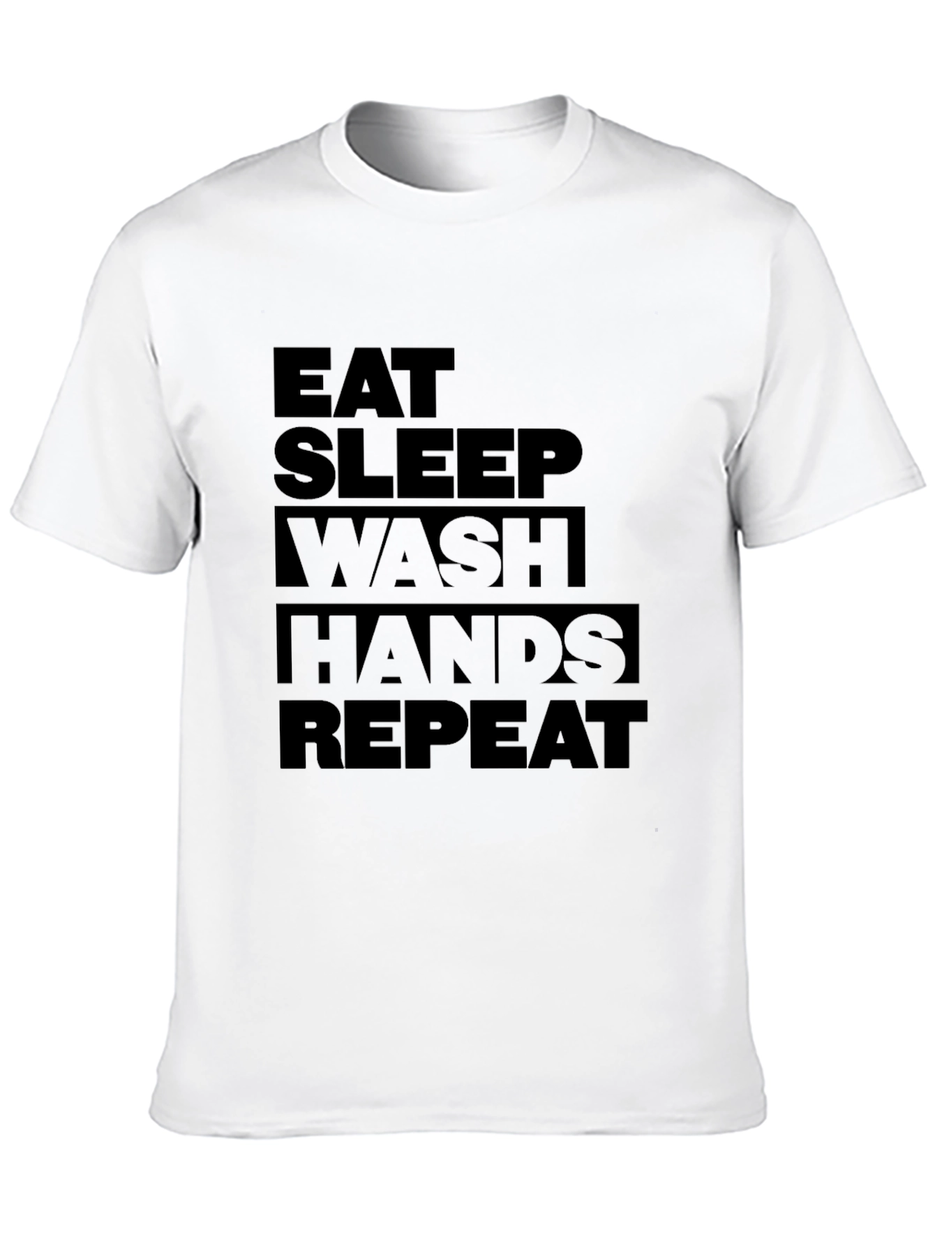 Eat Sleep Wash Hands Repeat Graphic Tee