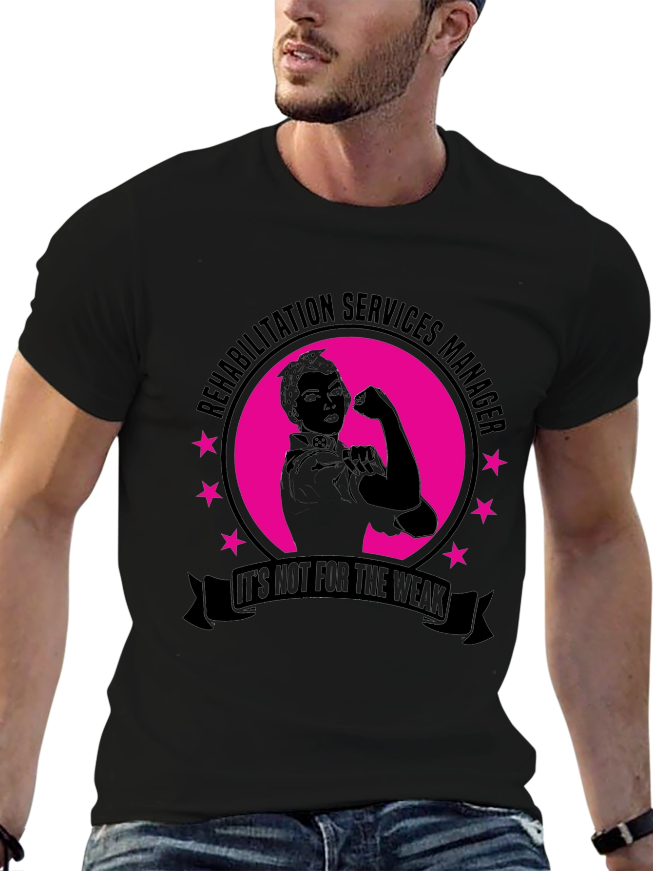 Rehabilitation Services Manager Black T-Shirt