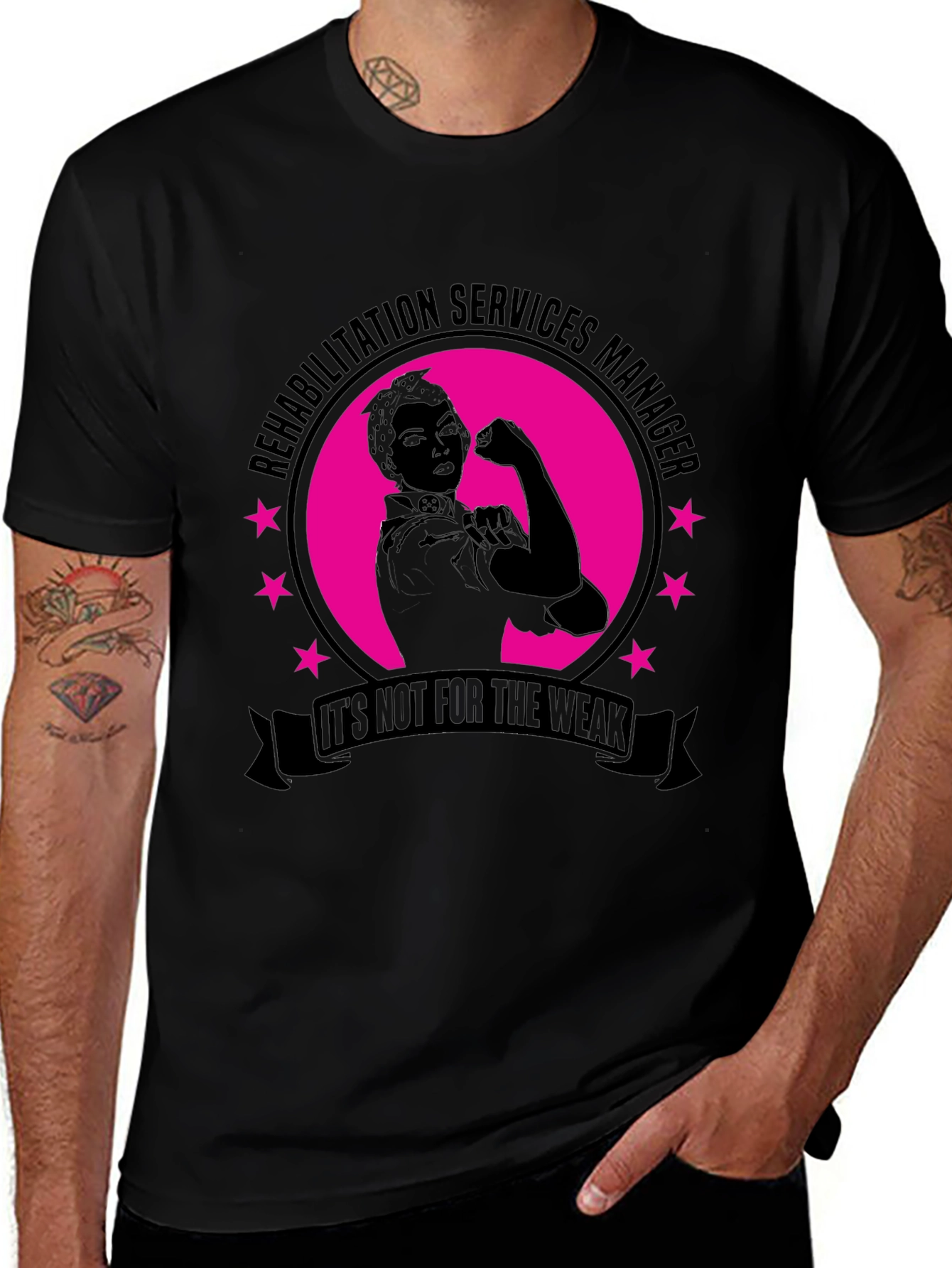 Rehabilitation Services Manager Black T-Shirt
