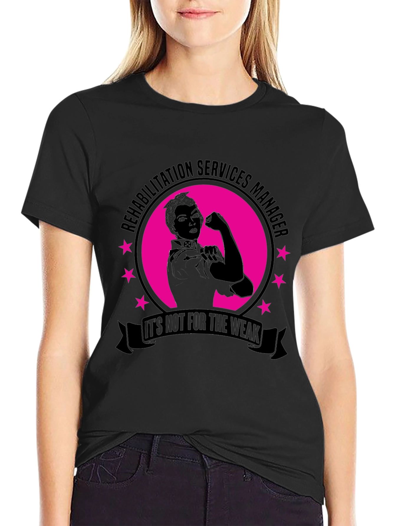 Rehabilitation Services Manager Black T-Shirt
