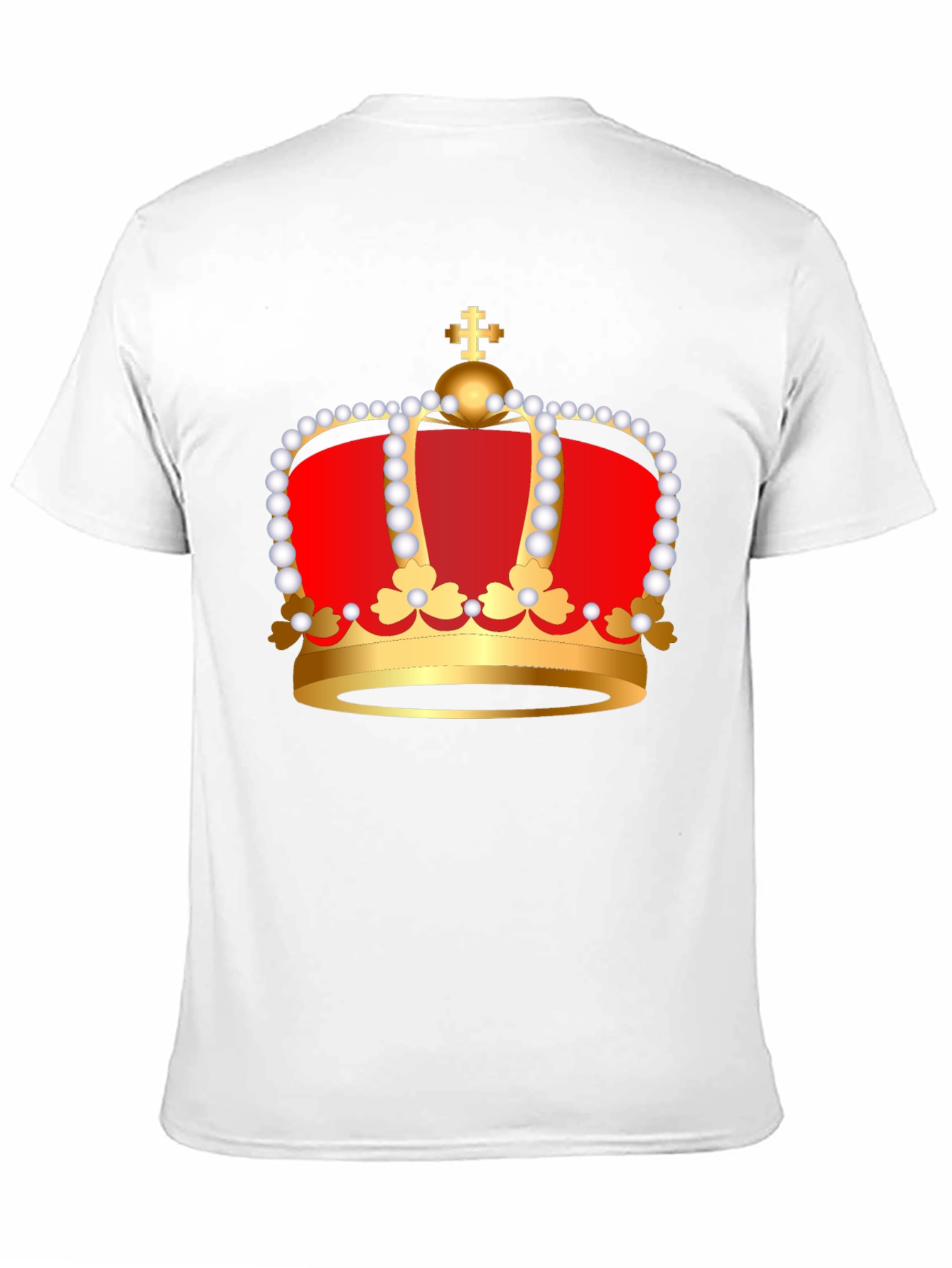 Regal Crown Graphic Tee - Black Cotton Blend