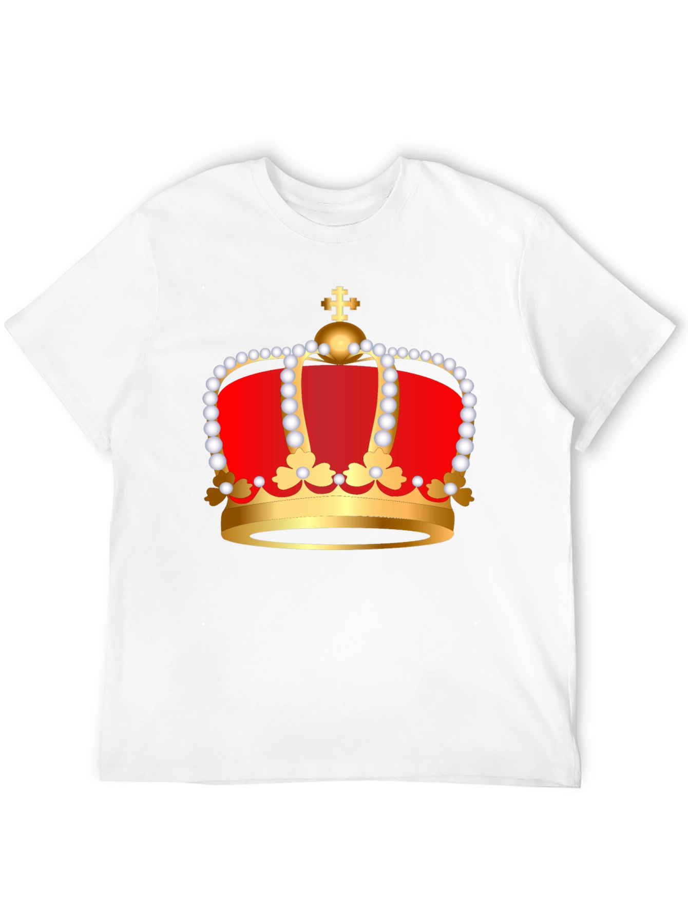 Regal Crown Graphic Tee - Black Cotton Blend