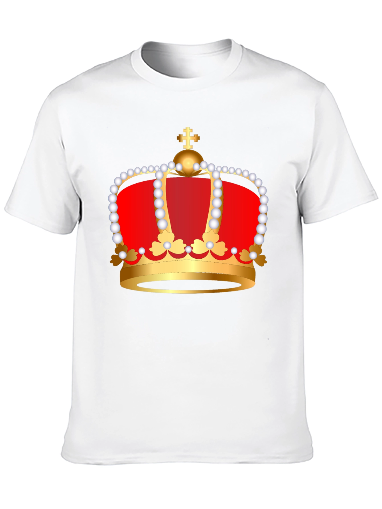 Regal Crown Graphic Tee - Black Cotton Blend