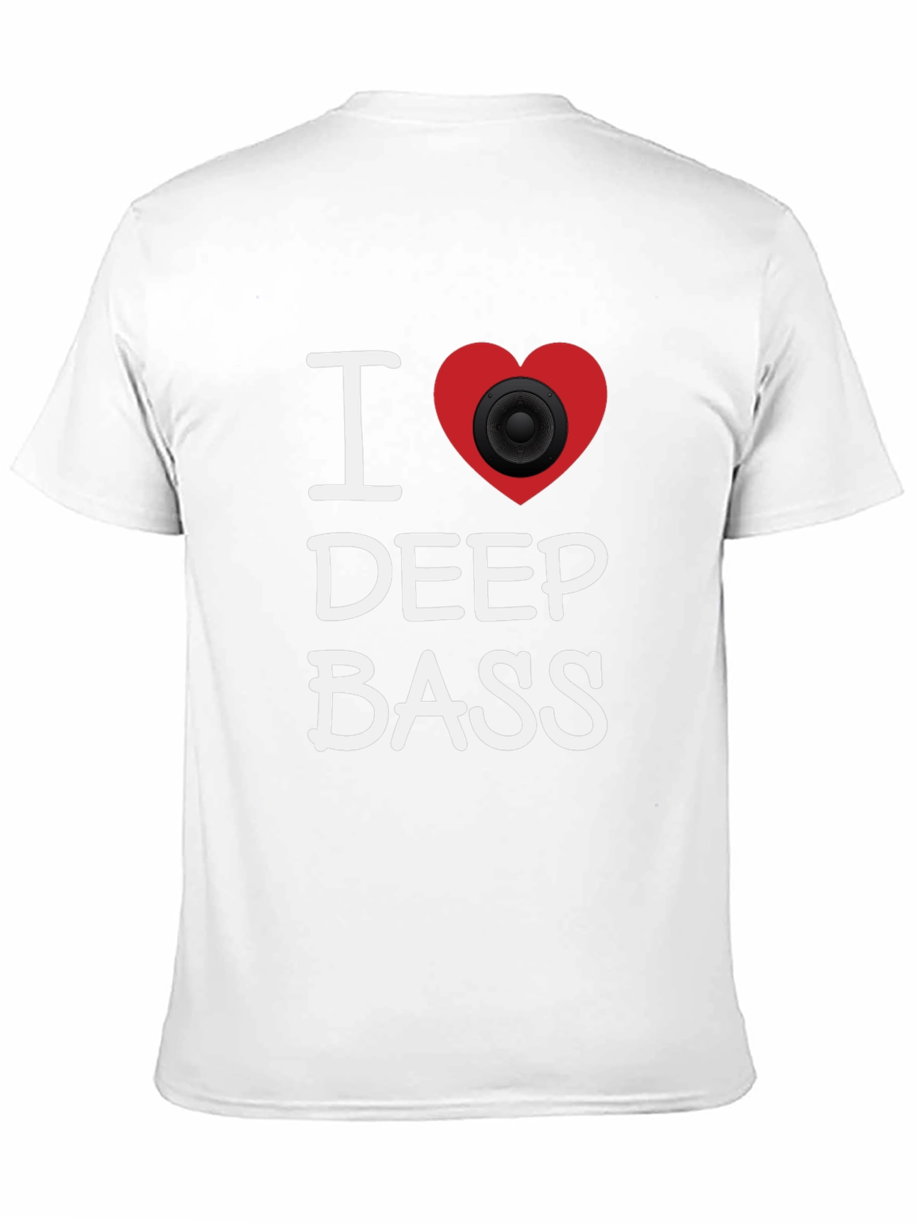 I Heart Deep Bass Black Graphic T-Shirt