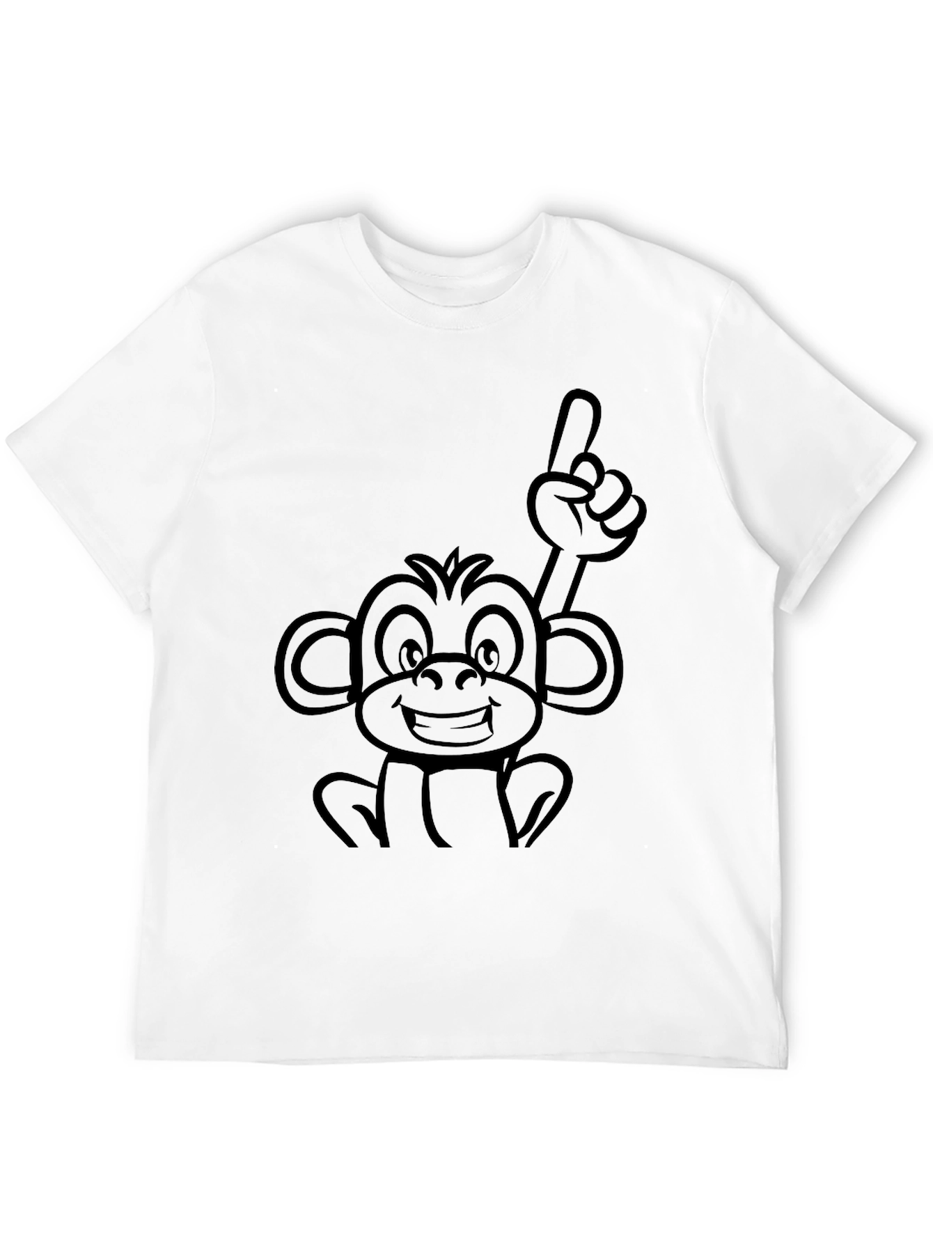 Monkey Graphic Black T-Shirt