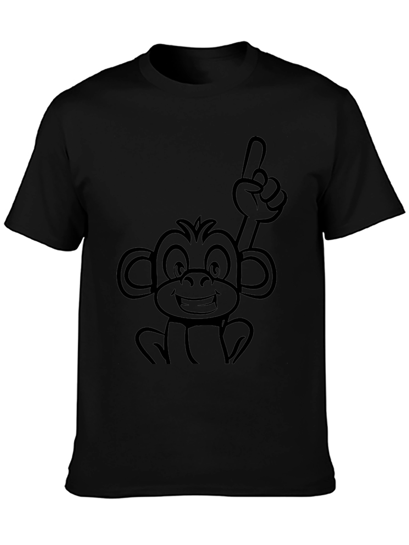 Monkey Graphic Black T-Shirt