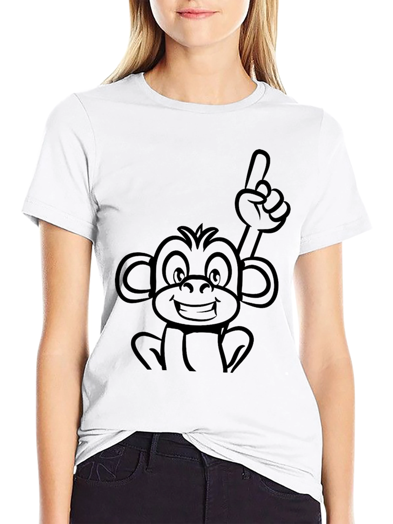Monkey Graphic Black T-Shirt