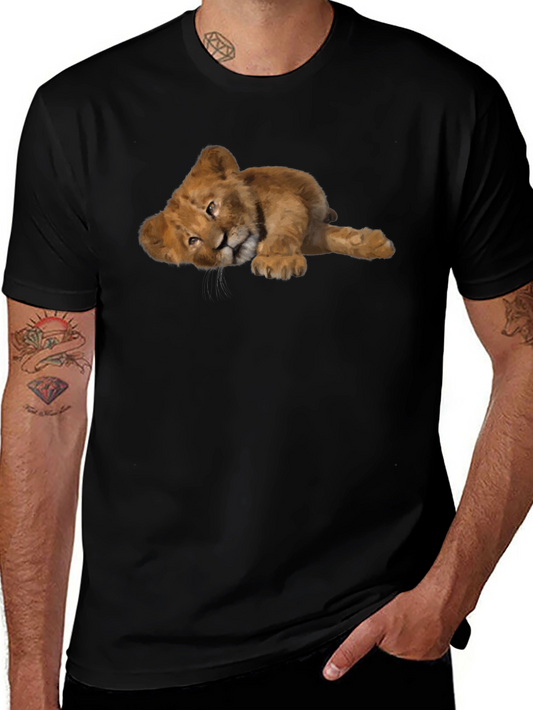 Lion Cub Graphic Tee - Black