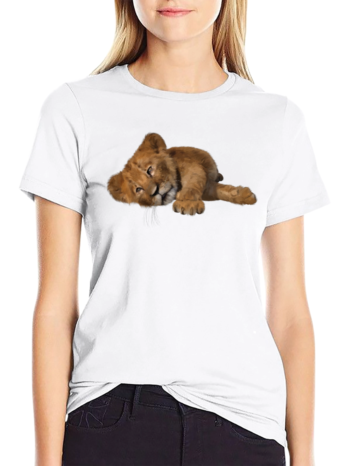 Lion Cub Graphic Tee - Black
