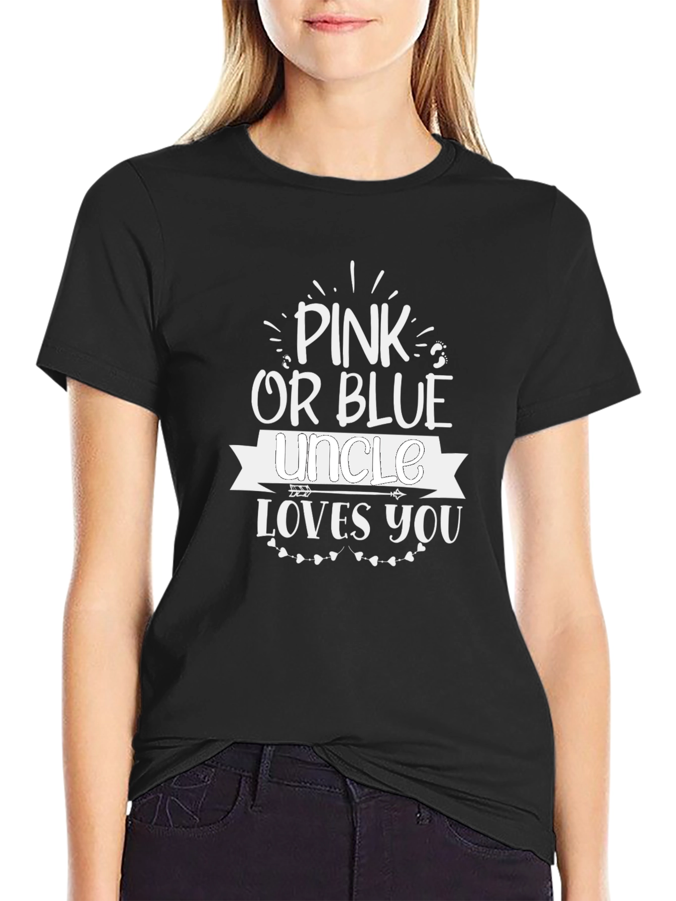Pink or Blue Uncle Loves You T-Shirt