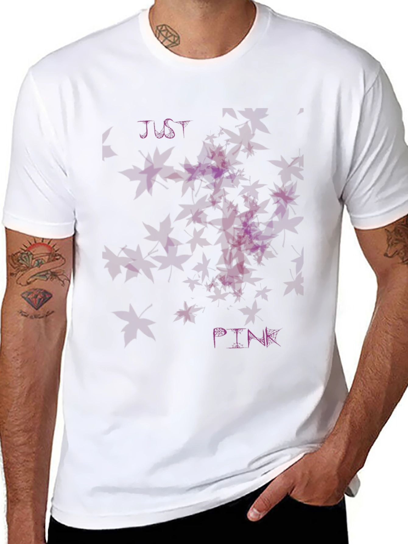 Just Pink Black Graphic Tee