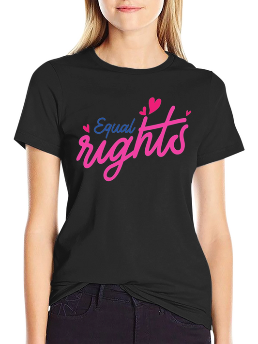 Equal Rights Heart Graphic Black Tee