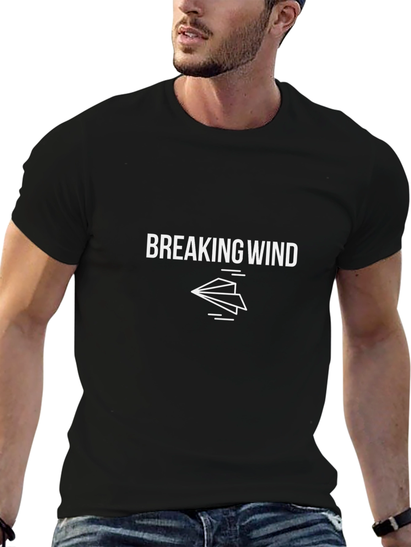 Breaking Wind Graphic Tee - Paper Airplane T-Shirt