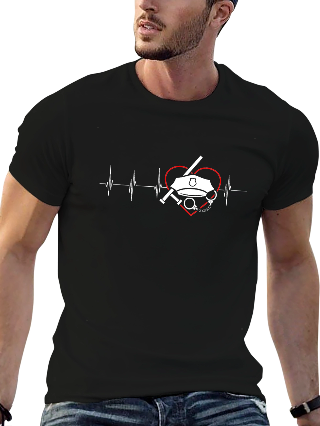 Police Love Black T-Shirt