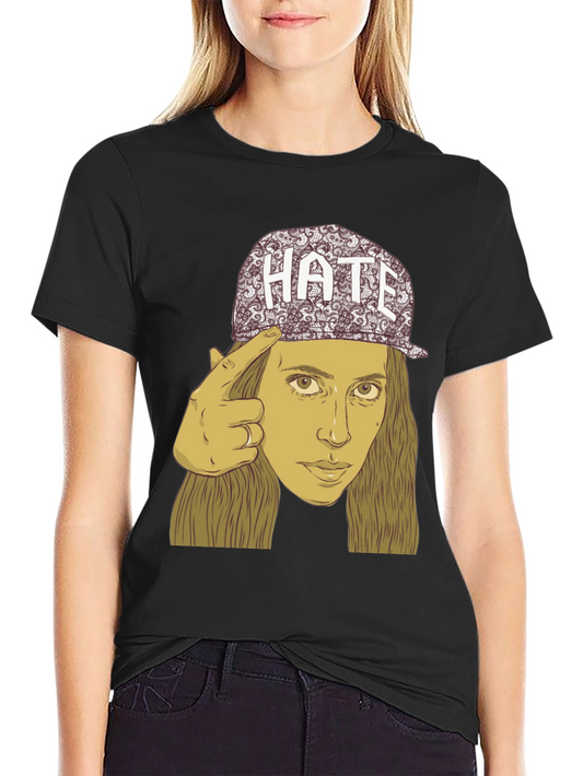 Hate Cap Tee - Edgy Graphic Print Unisex T-Shirt
