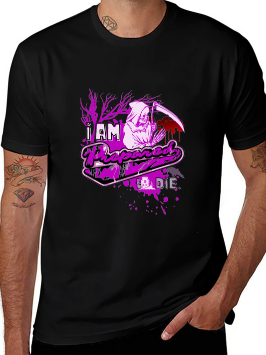 Grim Reaper Prepared to Die Graphic T-Shirt
