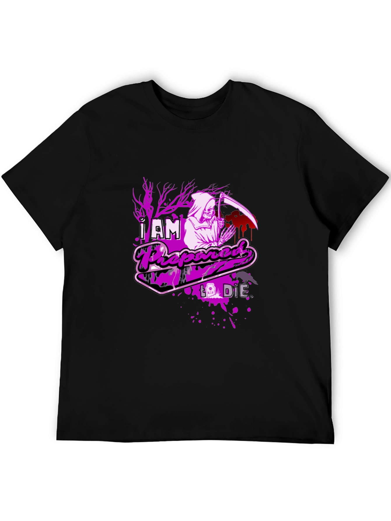 Grim Reaper Prepared to Die Graphic T-Shirt