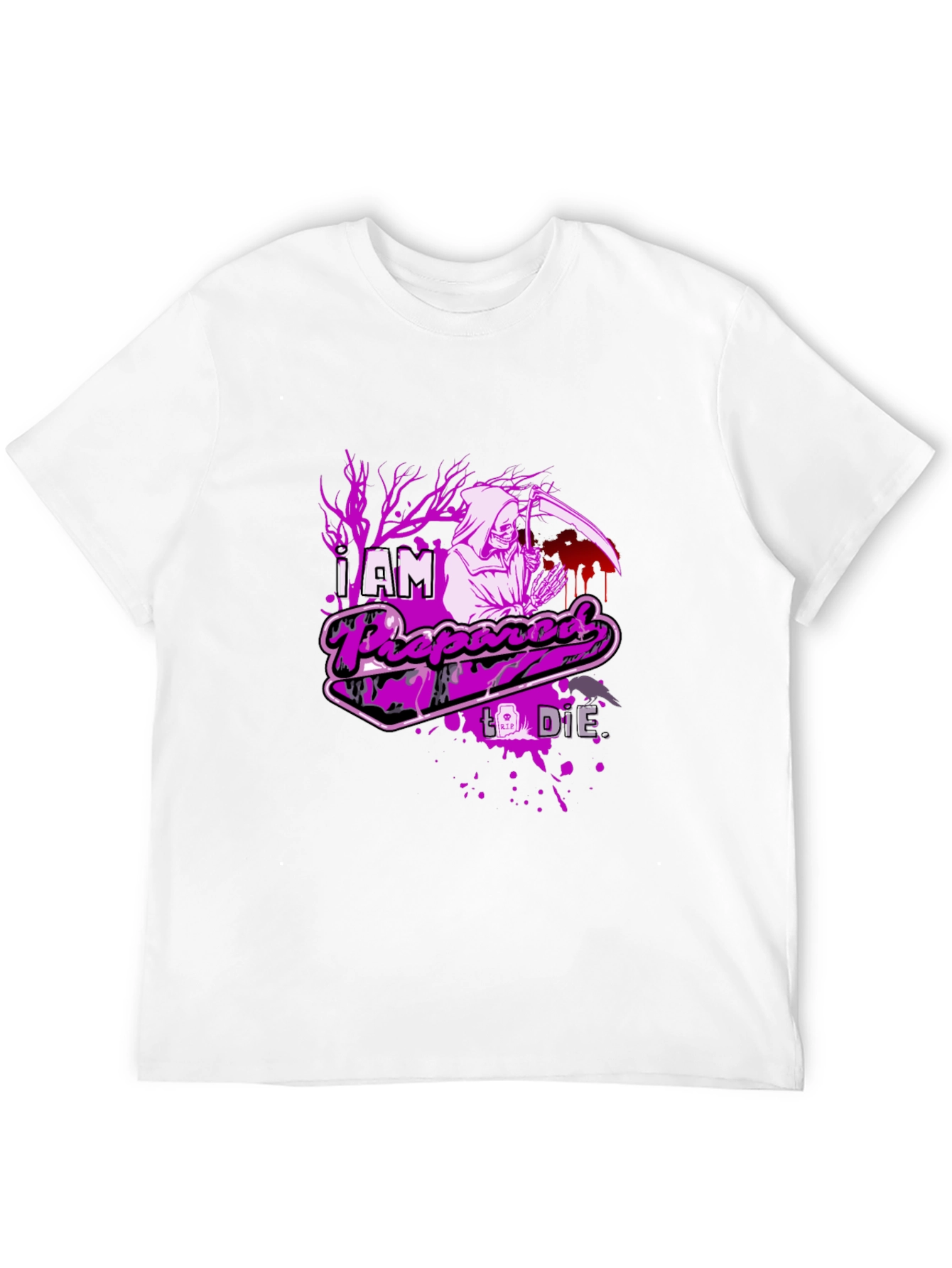 Grim Reaper Prepared to Die Graphic T-Shirt
