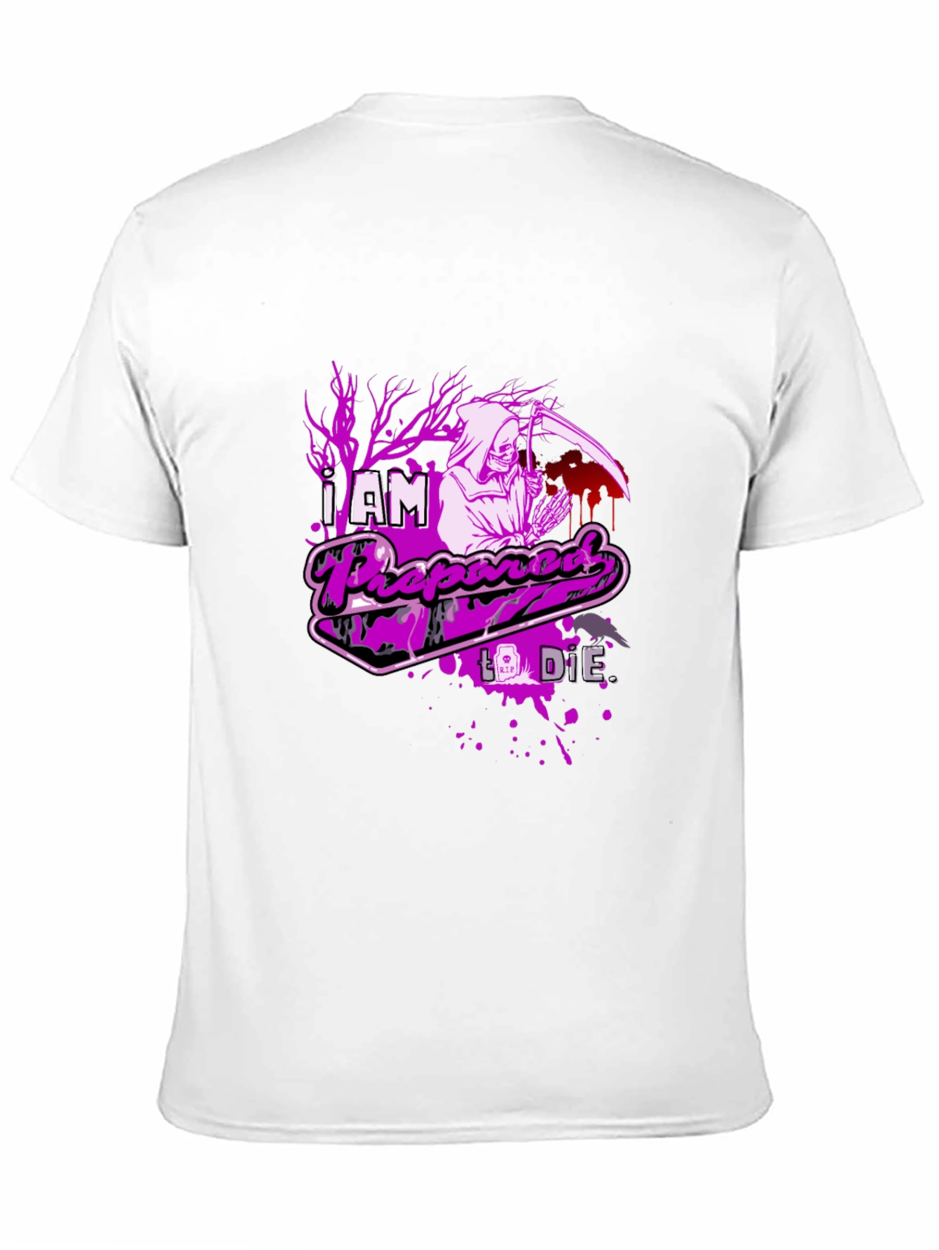 Grim Reaper Prepared to Die Graphic T-Shirt