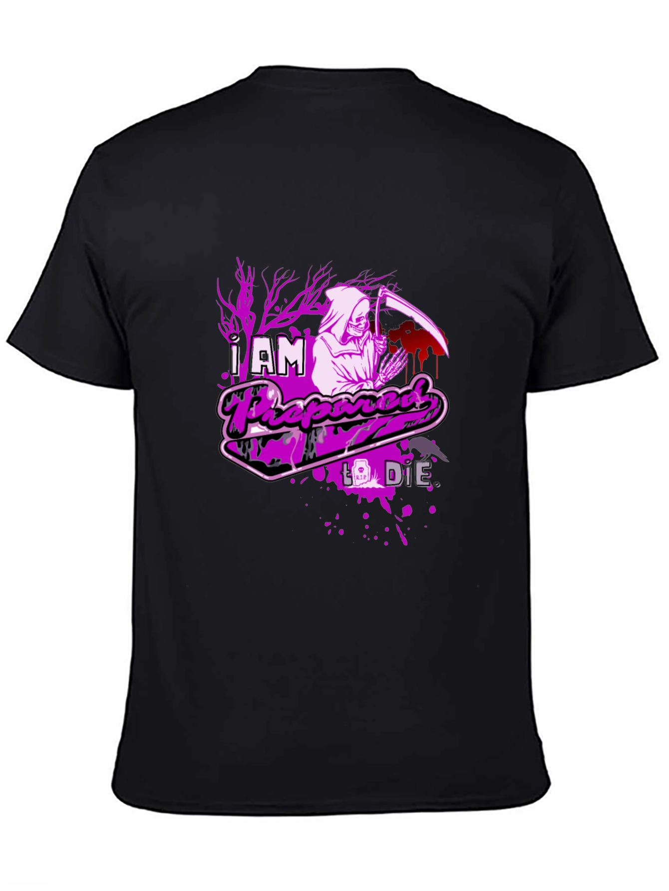 Grim Reaper Prepared to Die Graphic T-Shirt