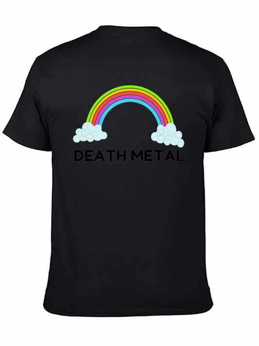 Death Metal Rainbow T-Shirt - Mens Black Tee