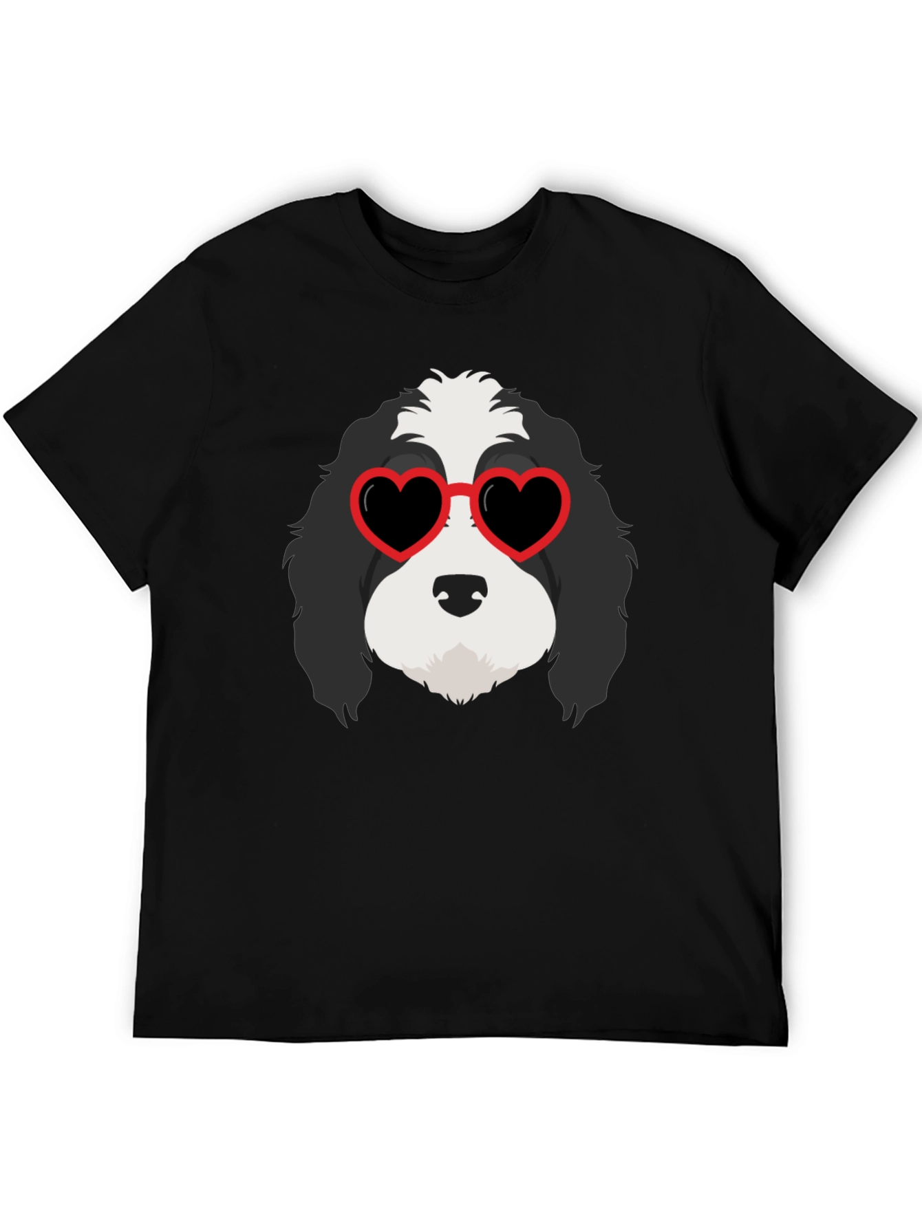 Dog with Heart Sunglasses T-Shirt