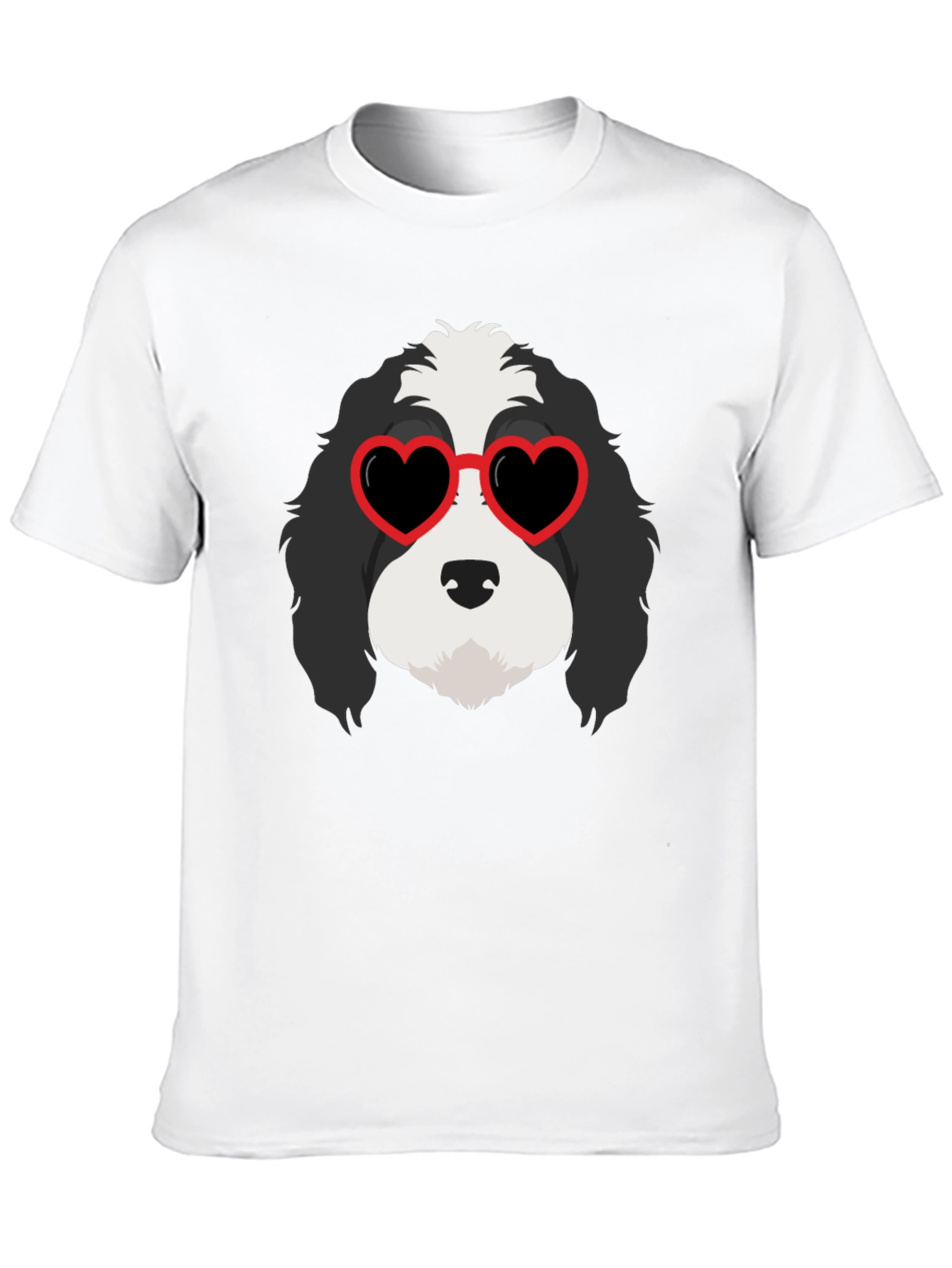 Dog with Heart Sunglasses T-Shirt