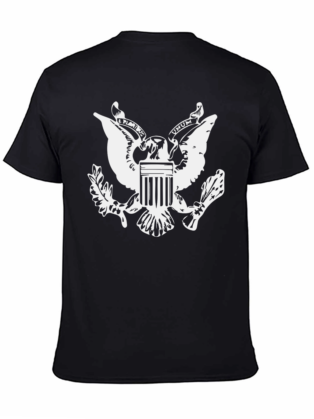 Black T-Shirt with Eagle Emblem