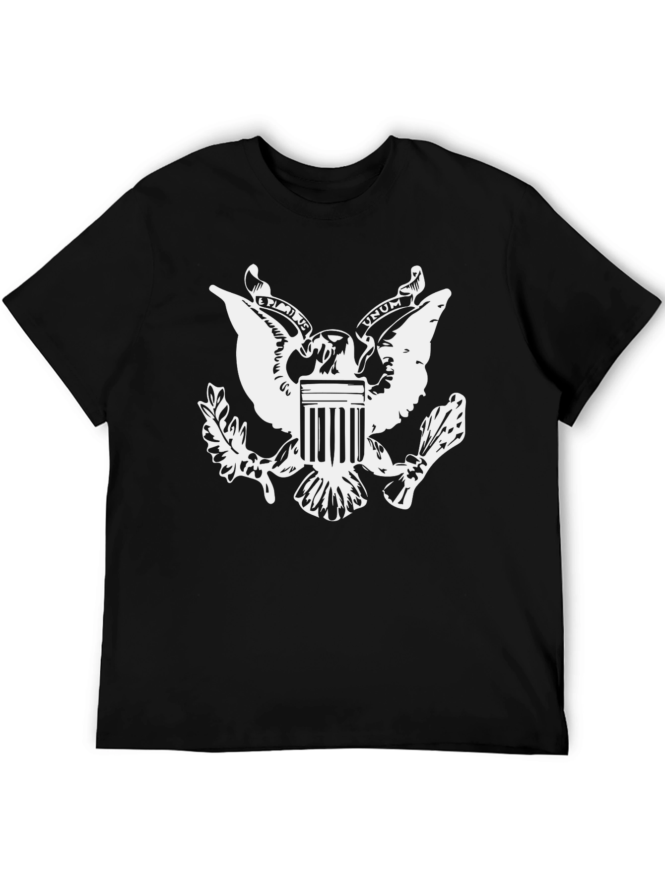 Black T-Shirt with Eagle Emblem
