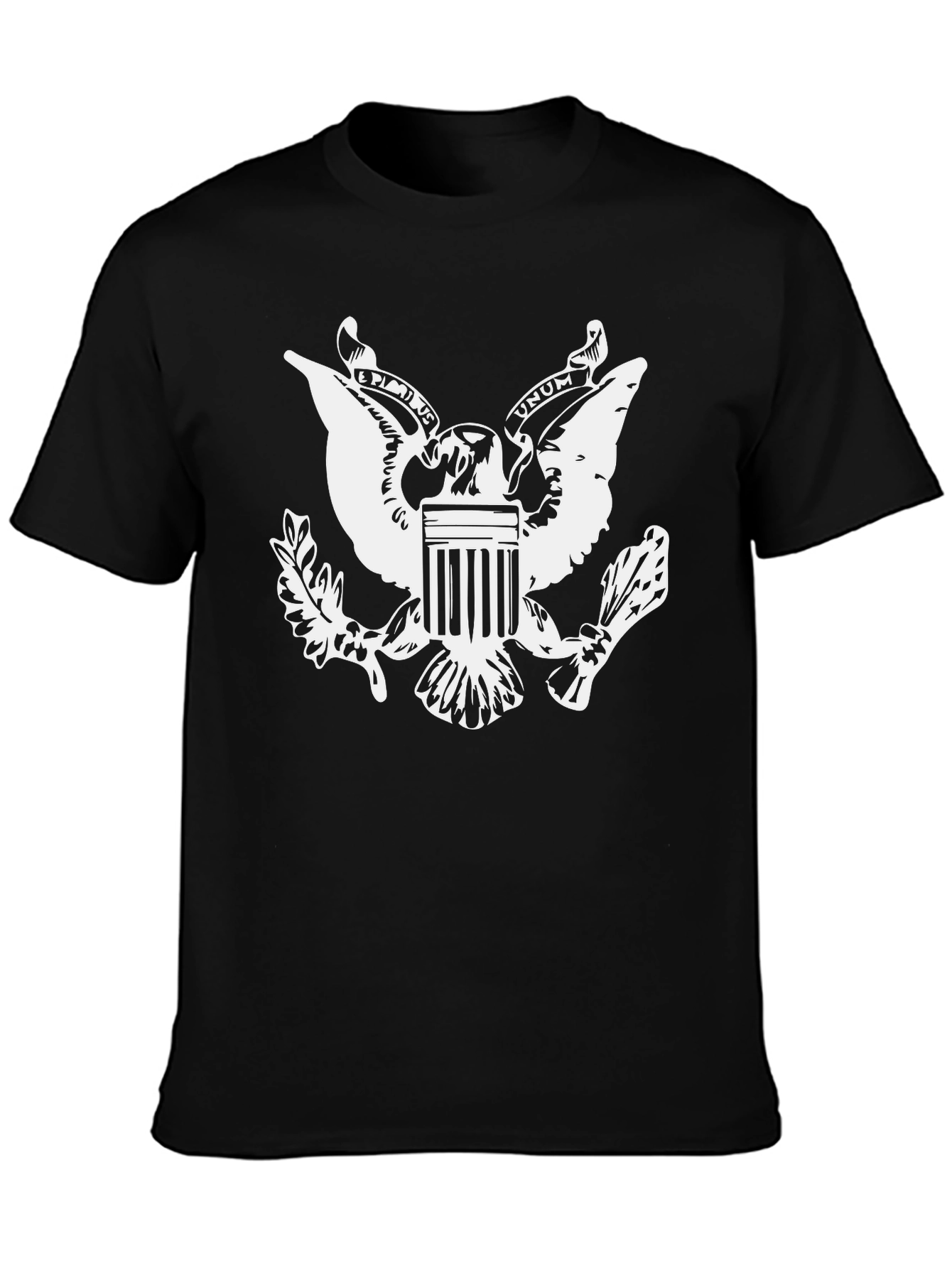 Black T-Shirt with Eagle Emblem