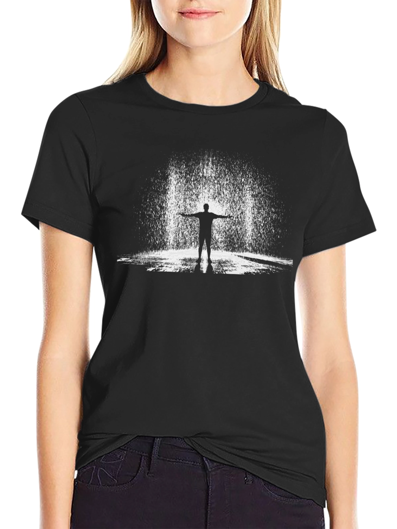 Silhouette in Rain Graphic Tee - Black
