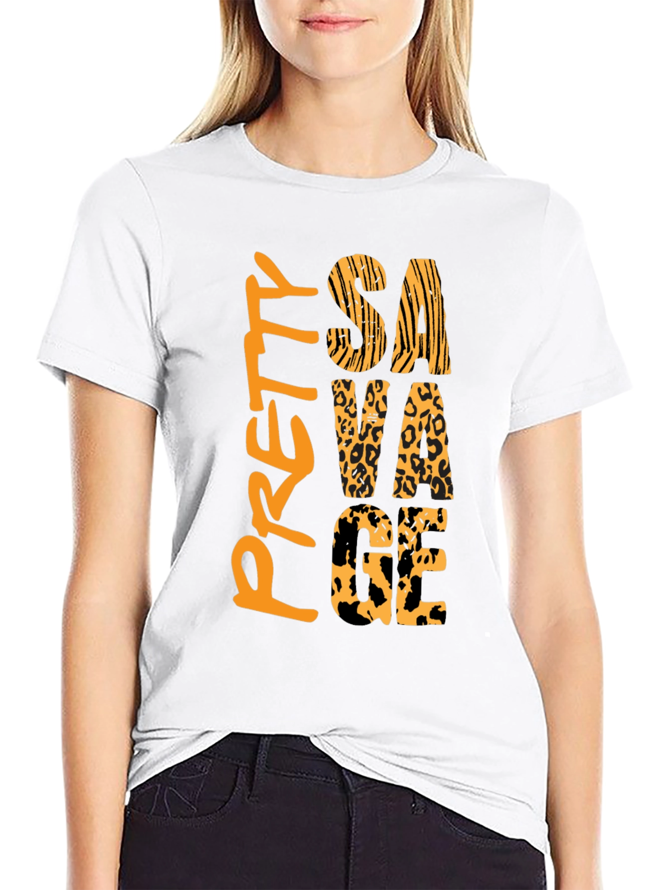 Pretty Savage Graphic Print Tee - Black