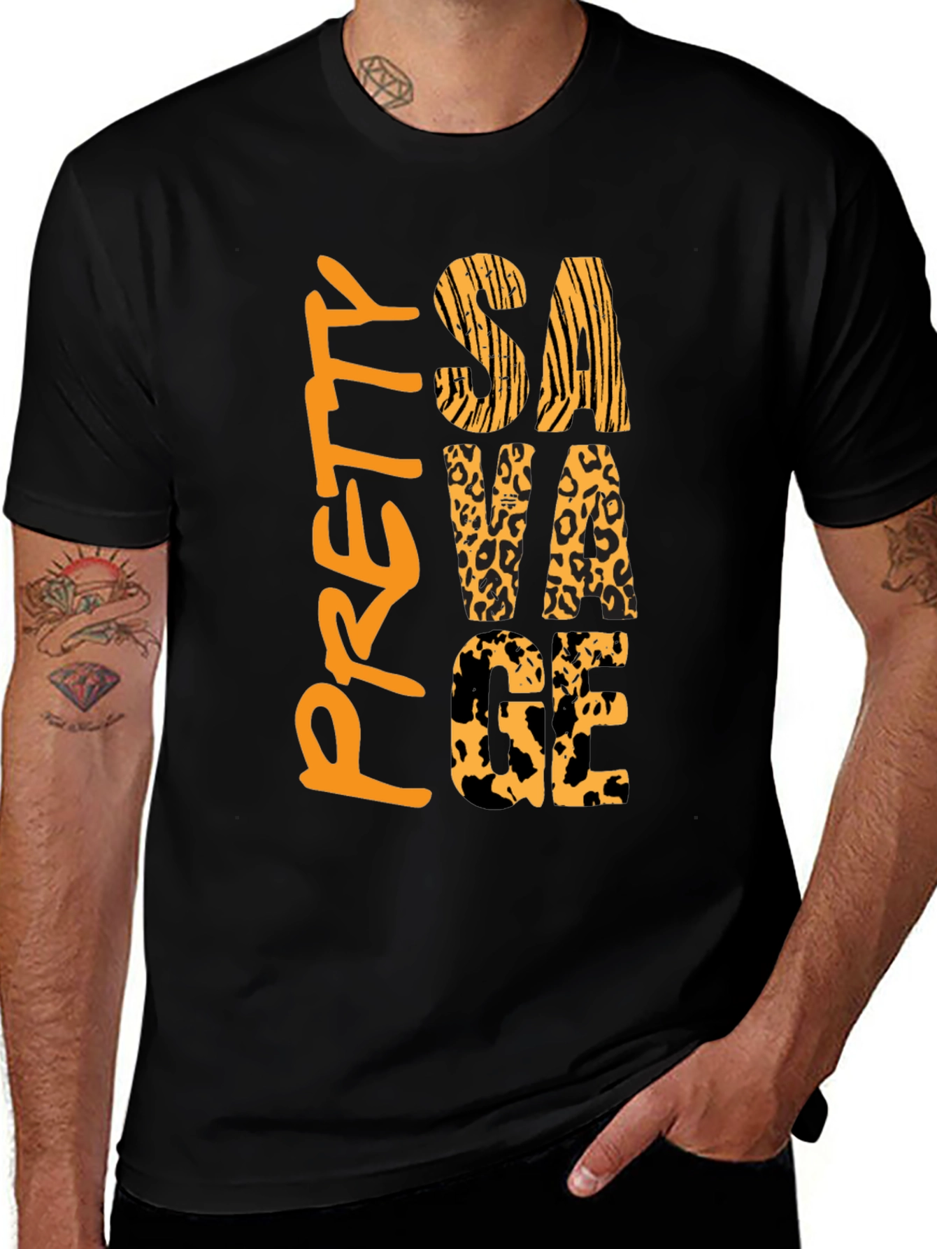Pretty Savage Graphic Print Tee - Black