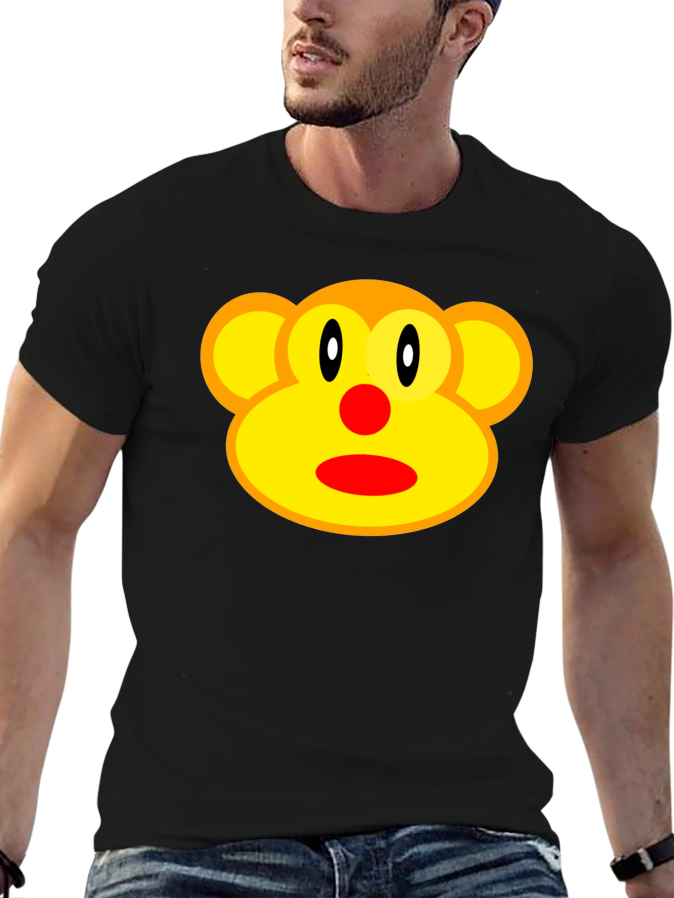 Monkey Face Graphic T-Shirt - Casual Style