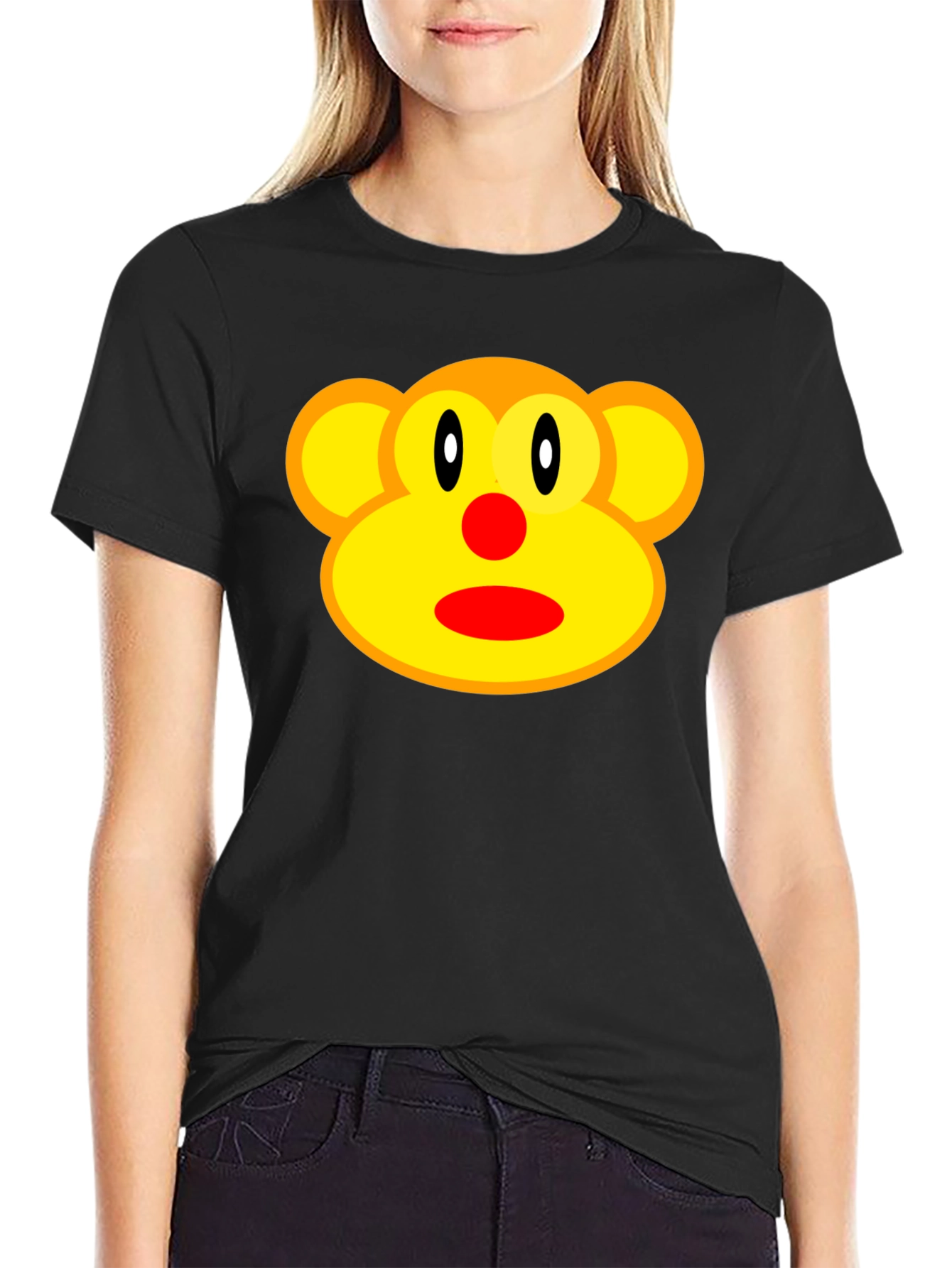 Monkey Face Graphic T-Shirt - Casual Style