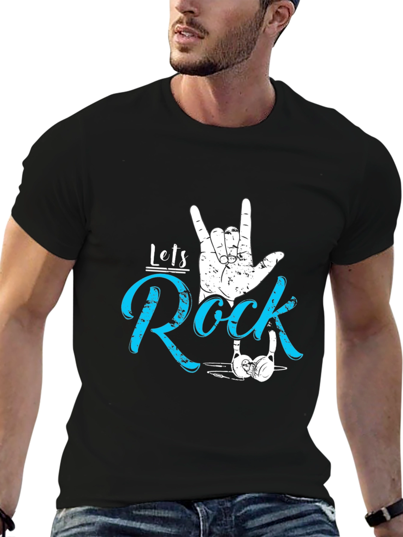 Lets Rock Graphic Tee - Cool Music Fan T-Shirt