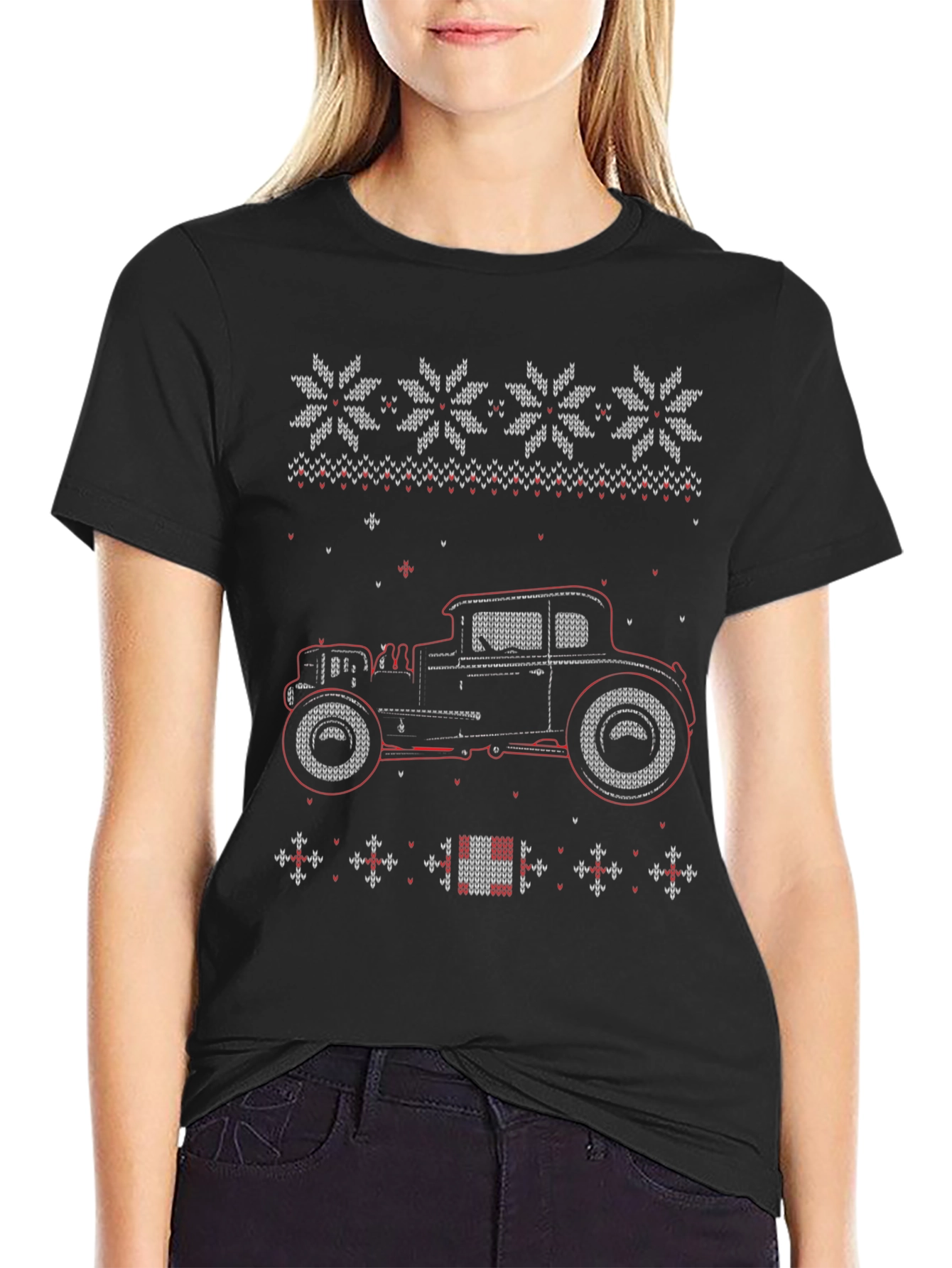 Hot Rod Ugly Christmas Sweater T-Shirt