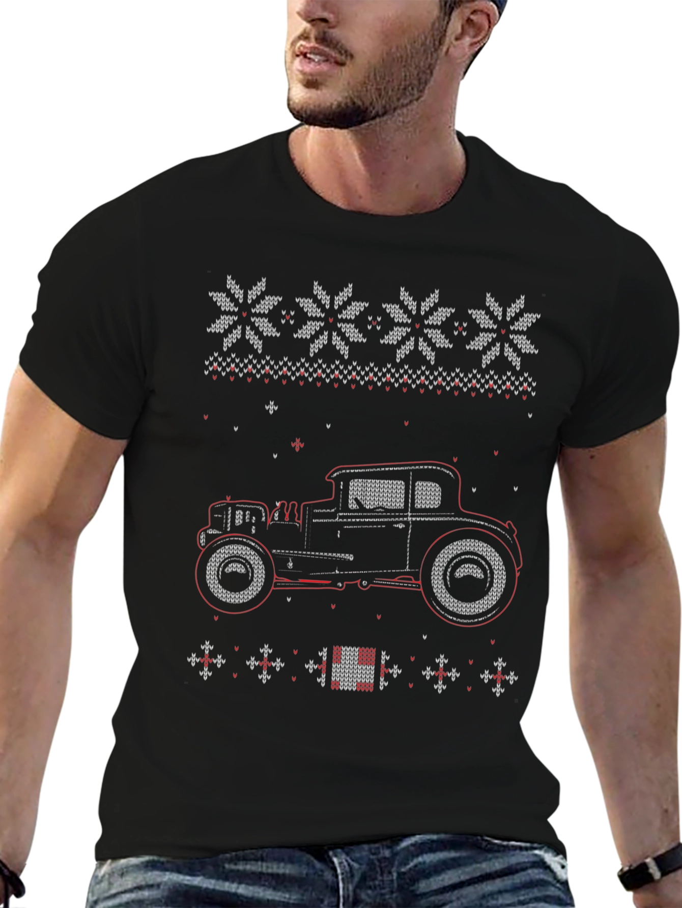 Hot Rod Ugly Christmas Sweater T-Shirt